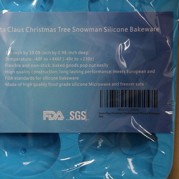 Holiday Snowman Santa Christmas Tree Snowflake Cake Soap Silicon Molds Set - Picture 13 of 14